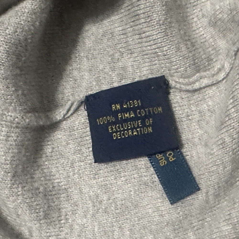 Polo Ralph Lauren Men's Gray Pima Cotton Sweater Vest Blue Pony - Size XL - Picture 5 of 9